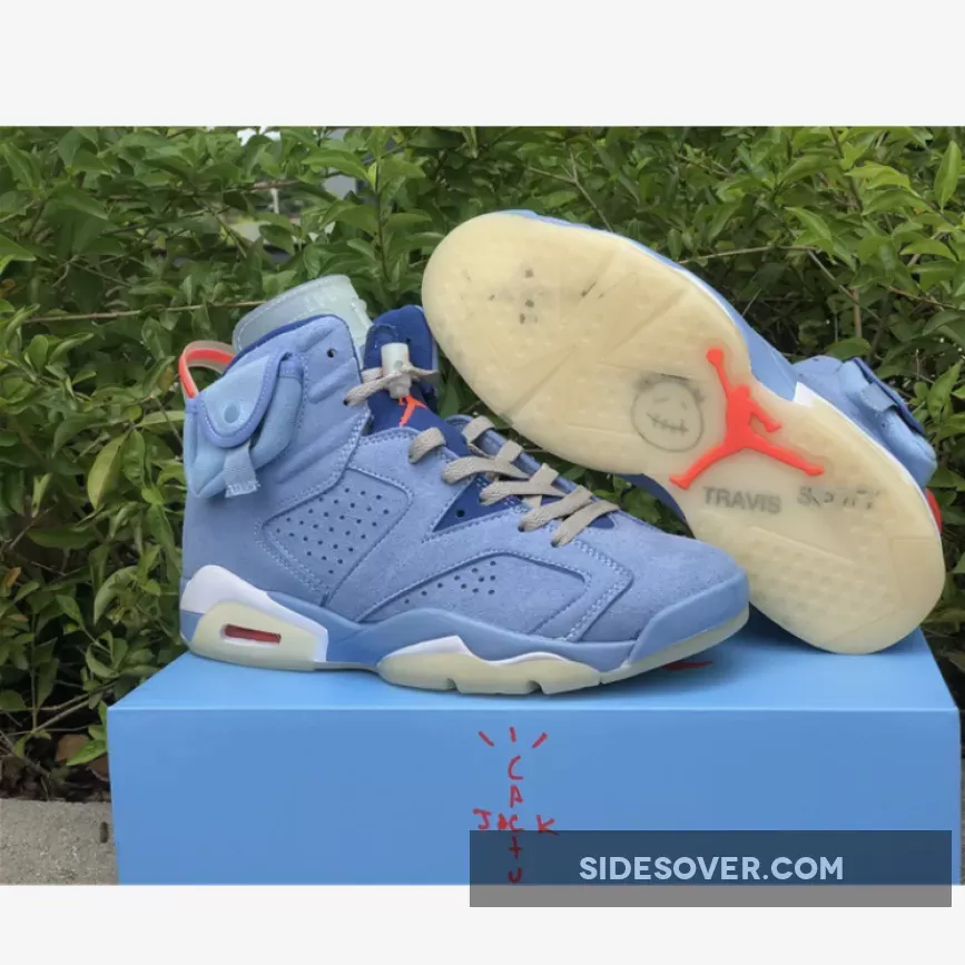 Travis Scott x Air Jordan 6 'Houston Oilers' Light Blue / houston oiler jordan 6