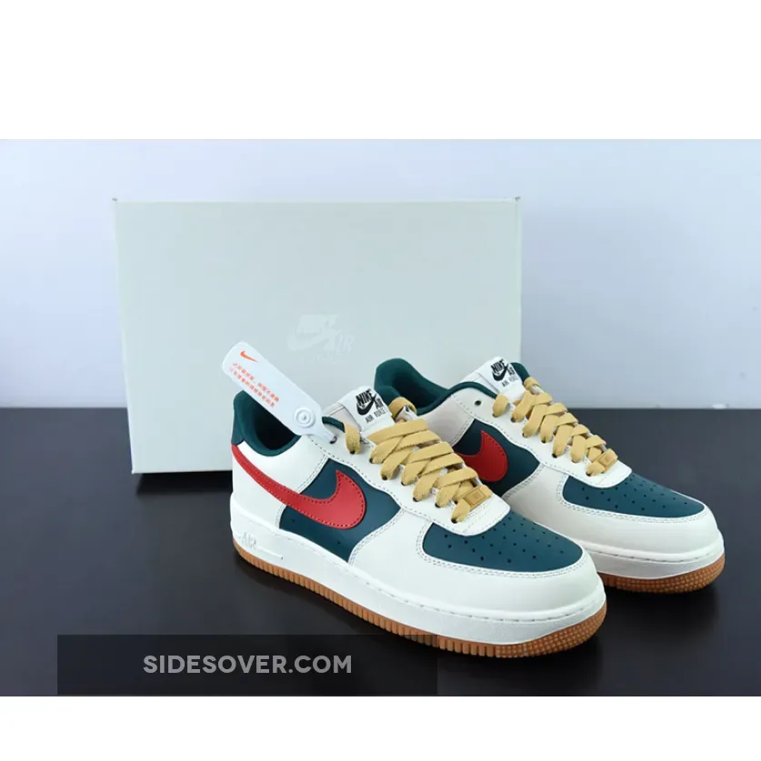 Nike Air Force 1 Low Dark Green Sail - Red Air Force 1 Low FD9063-163