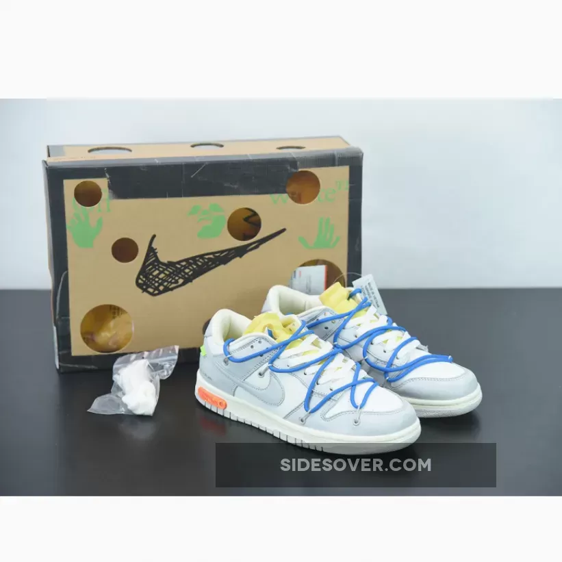 Off-White™ X Nike Dunk Low '10 Of 50' Grey White Yellow 1675866970 Discount