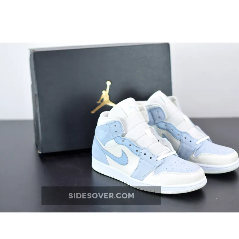 Nike Air Jordan 1 Mid Summit White/Celestine Blue | light blue 1's