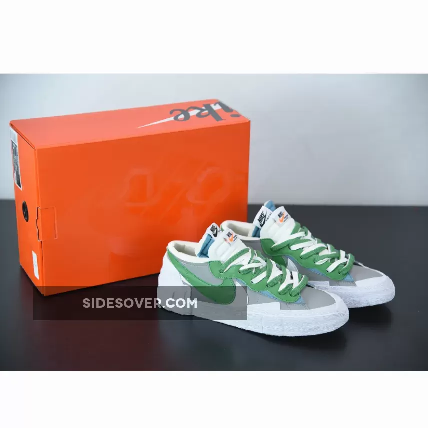 Sacai x Nike Blazer Low Medium Grey/Classic Green-White DD1877-001 - grey blazer low