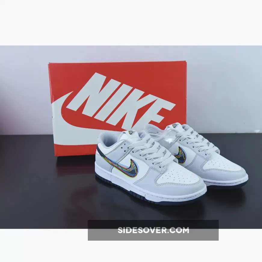 Nike Dunk Low 3D Swoosh White/Grey DV6482-100 / nike dunk 3d swoosh