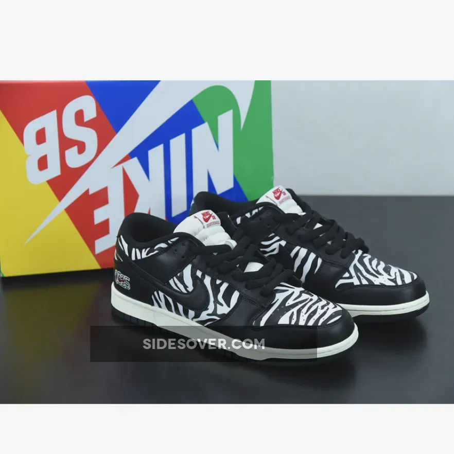 Quartersnacks x Nike SB Dunk Low Zebra DM3510-001 - nike sb dunk quartersnacks