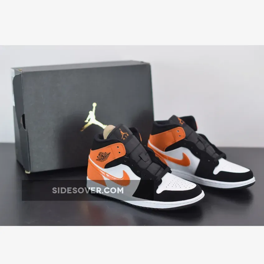Air Jordan 1 Mid ‘Shattered Backboard’ | air jordan 1 mid black/starfish-starfish-white