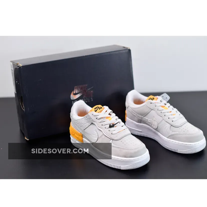 Nike Air Force 1 Shadow Vast Grey Laser Orange air force 1 beige orange