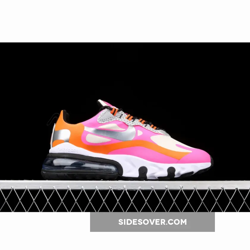 Nike Air Max 270 React White Orange Pink CT1834-100 #orange and pink nikes