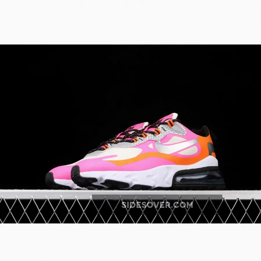 Nike Air Max 270 React White Orange Pink CT1834-100 #orange and pink nikes