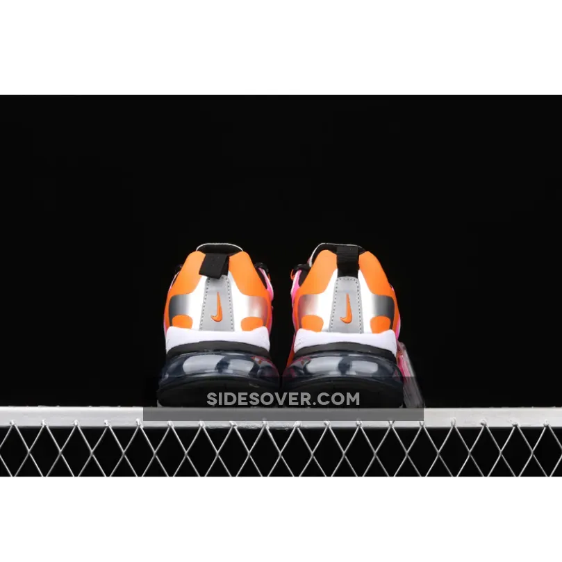 Nike Air Max 270 React White Orange Pink CT1834-100 #orange and pink nikes