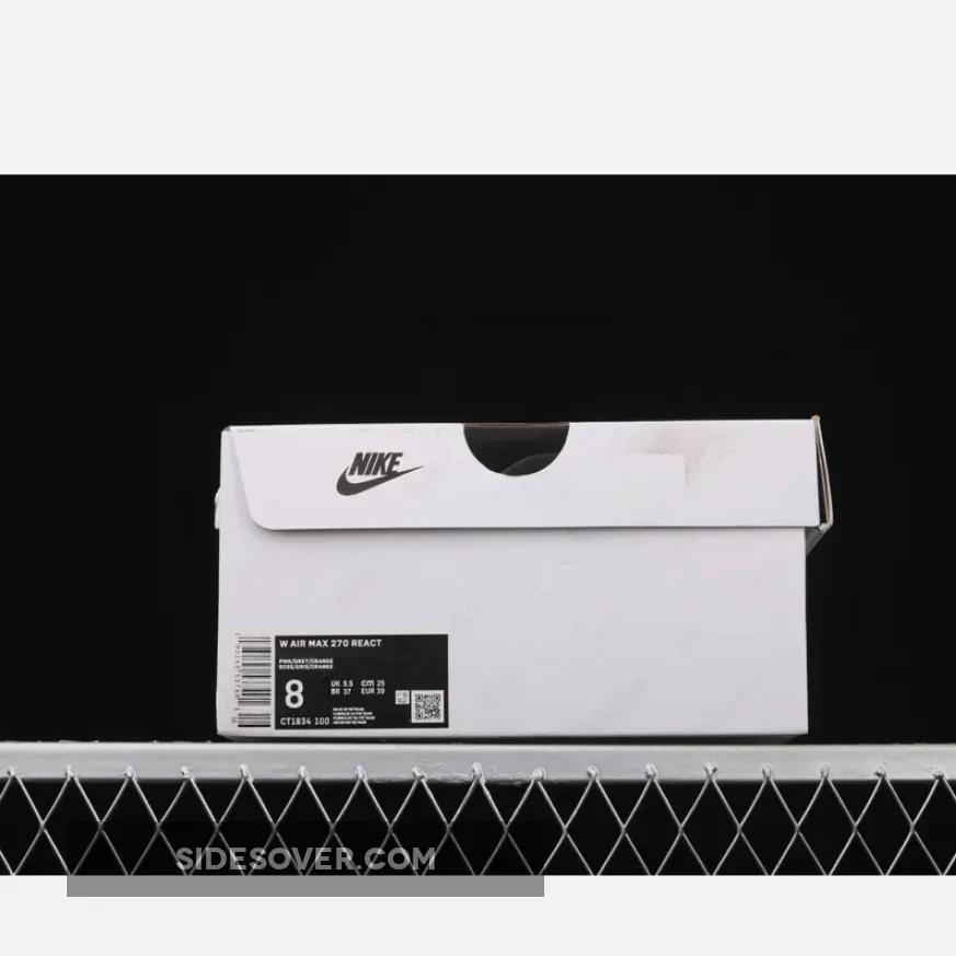 Nike Air Max 270 React White Orange Pink CT1834-100 #orange and pink nikes