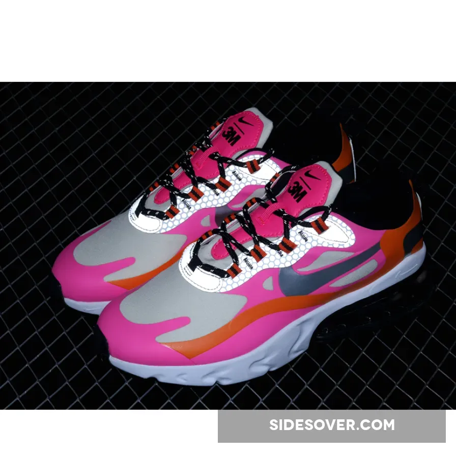 Nike Air Max 270 React White Orange Pink CT1834-100 #orange and pink nikes