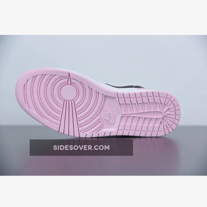 Wmns Air Jordan 1 Mid 'Barely Rose' AJ1 White/Black #nike jordan barely rose