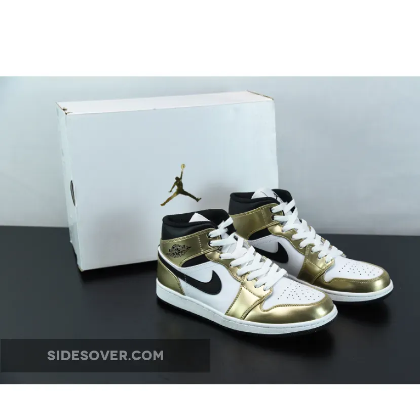 Air Jordan 1 Mid Se Metallic Gold/Black/White/Black AJ1