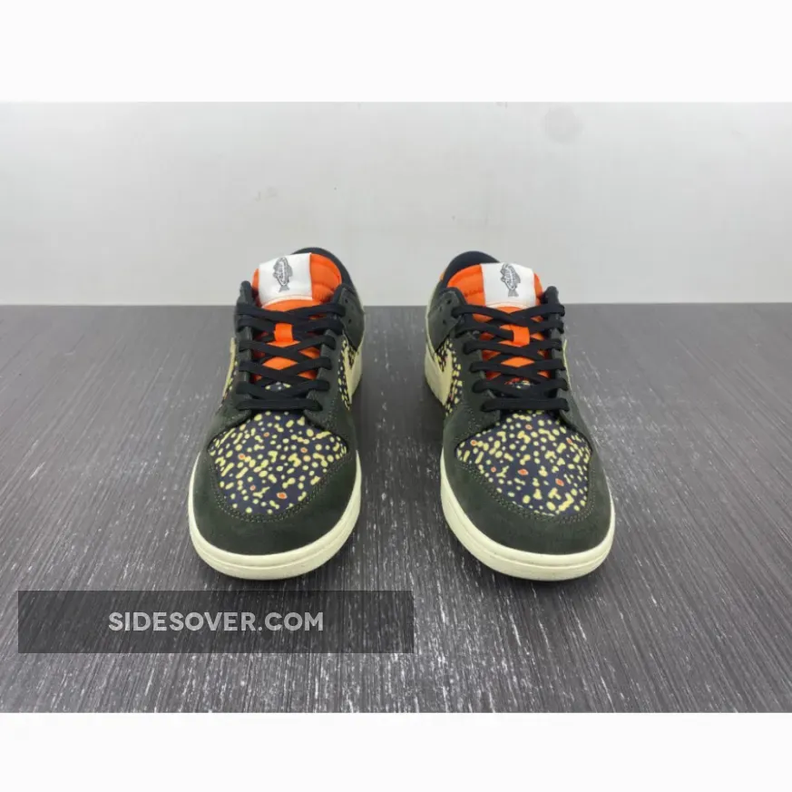 Nike Dunk Low 'Rainbow Trout' Sequoia/Alabaster-Safety Orange FN7523-300 rainbow trout dunk