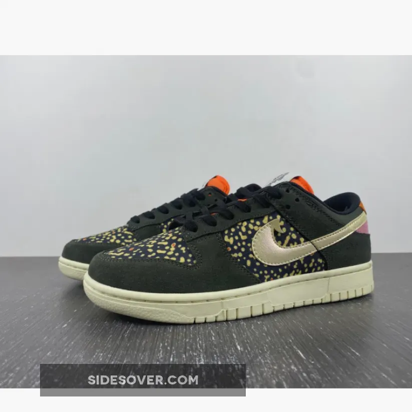 Nike Dunk Low 'Rainbow Trout' Sequoia/Alabaster-Safety Orange FN7523-300 rainbow trout dunk