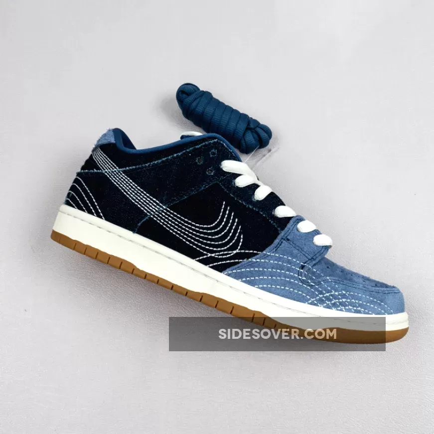 Nike SB Dunk Low PRM 'Sashiko' Mystic Navy/Gum Light Brown-Sail CV0316-400 New Releases
