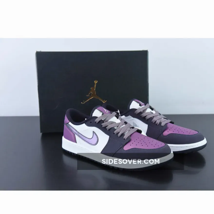 Air Jordan 1 Low Golf White/Cave Purple-Purple Smoke