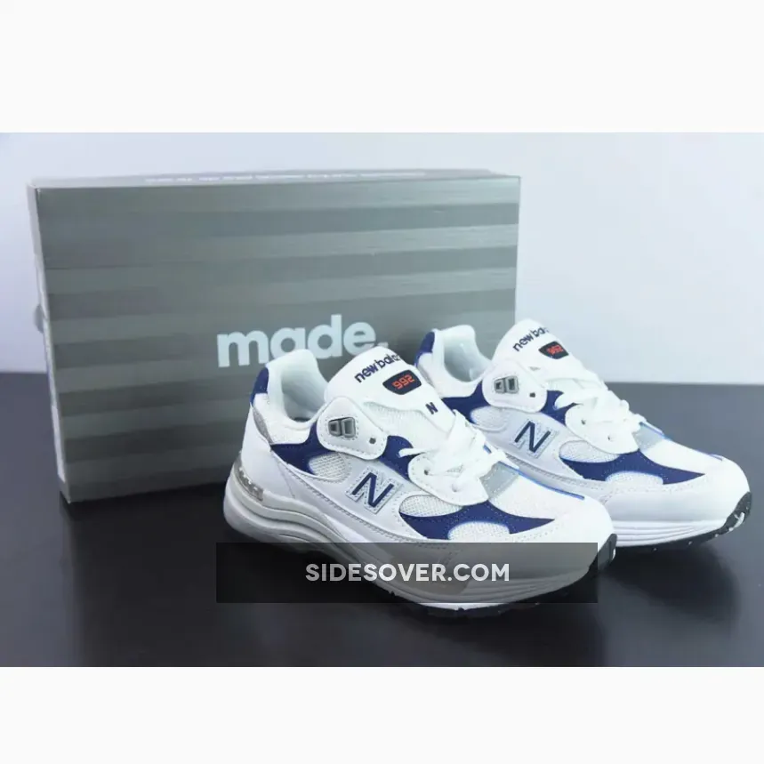 New Balance 992 White Navy
