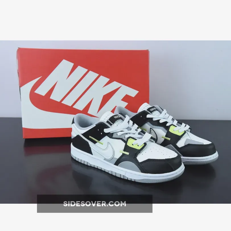 Nike Dunk Low Scrap Black/White/Wolf Grey/LT Lemon Twist For Sal / dunk low scrap wolf