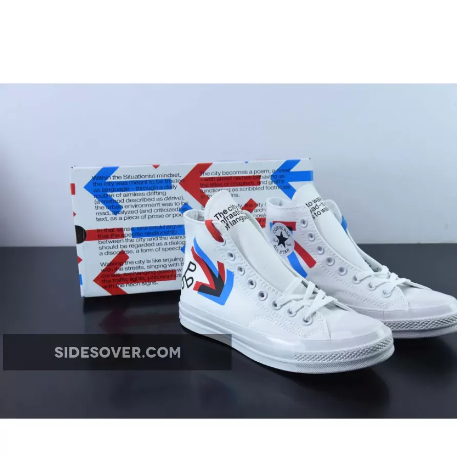 Patta x Experimental Jetset x Converse Chuck 70 White/Fiery Red/Diva Blue - red x chuck