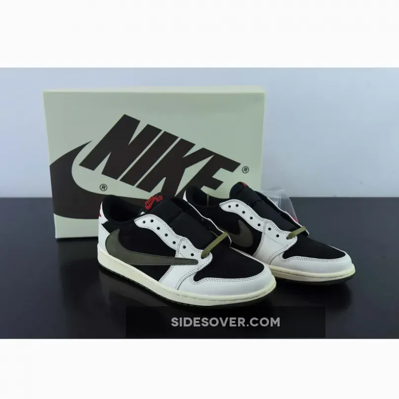 Travis Scott x Air Jordan 1 Low OG Olive DZ4137-106 - travis scott jordans olive