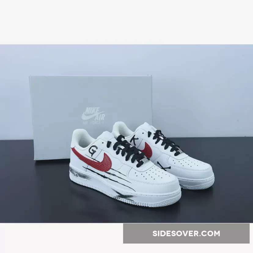 Custom Nike Air Force 1 Low White Red Black 1675864386 Restock