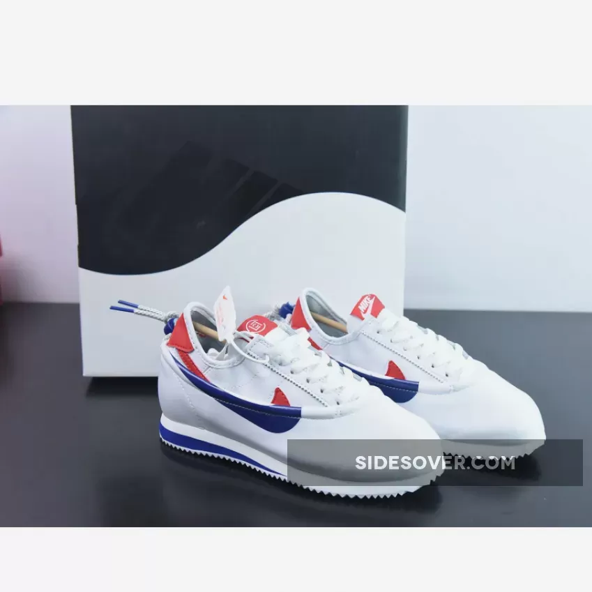 Clot Nike Cortez 'White/Royal/Red' DZ3239-100 - nike cortez goat