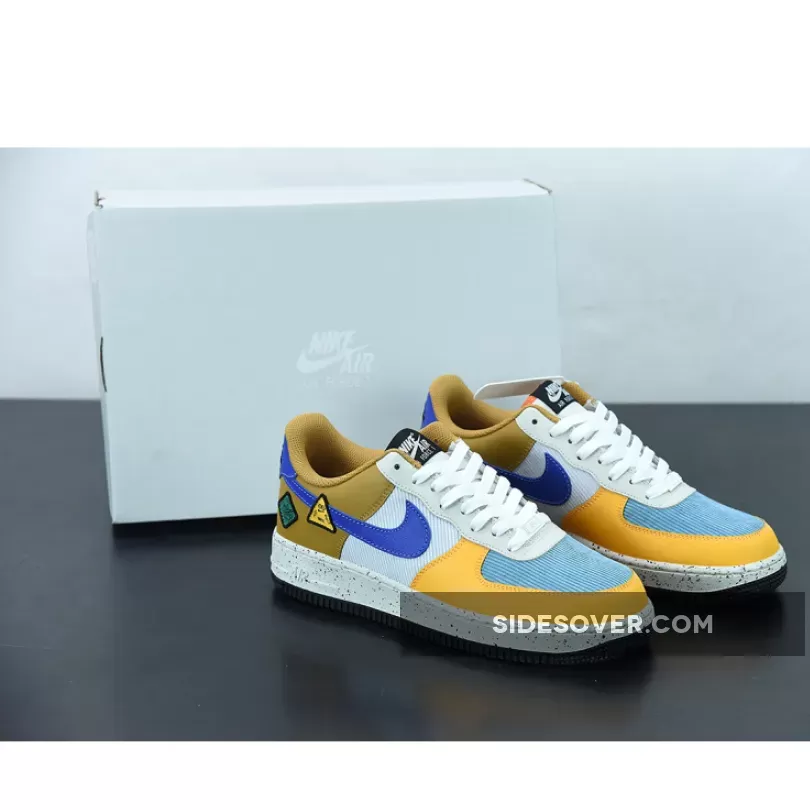Nike Air Force 1 Low University Gold/Light Bone/Orange/Blue Stone DO4657-740 Discount