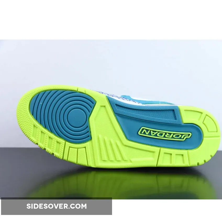 Jordan Legacy 312 Low White/Ultramarine-Neon Yellow CD7069-103 #air jordan 4 aqua marine