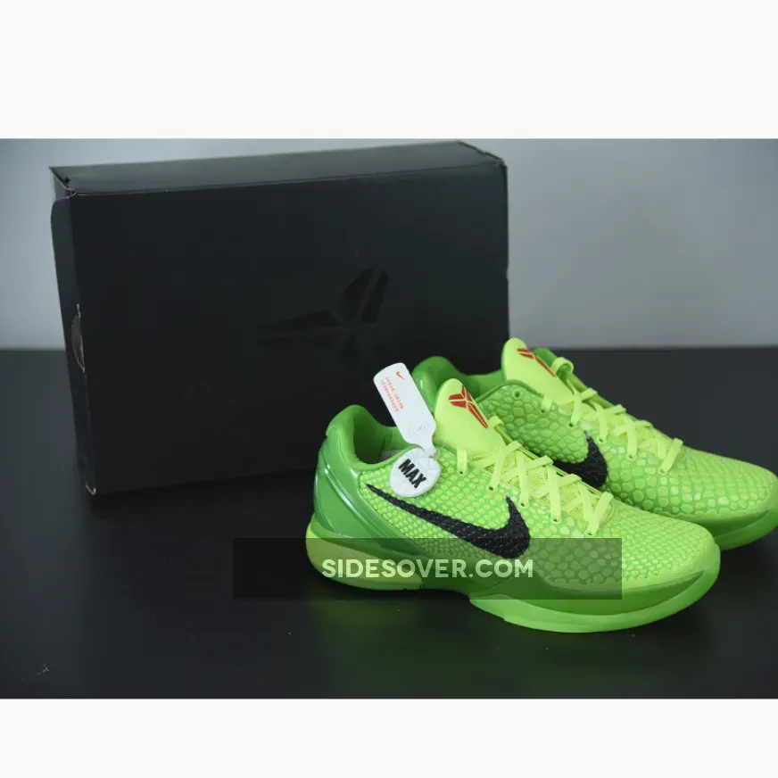 Nike Kobe 6 Protro 'Grinch' Green Apple/Volt/Crimson/Black #nike kobe 6 protro grinch 2020