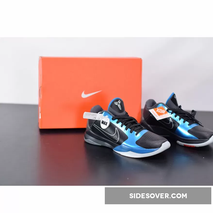 Nike Zoom Kobe 5 'Dark Knight' Black/Metallic Blue 386429-001 / goat knight
