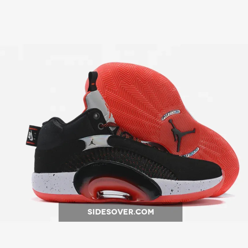 Air Jordan 35 Bred Black/Fire Red-Reflective Silver