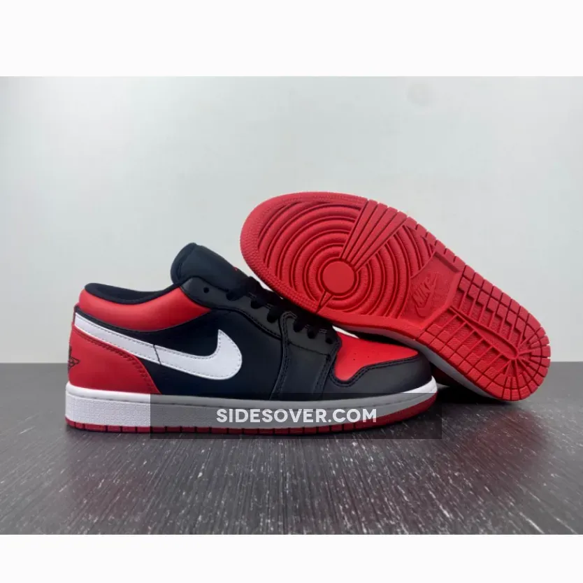 Air Jordan 1 Low ‘Alternate Bred Toe’ Black/White/Gym Red | BRED TOE LOW 1 553558-066