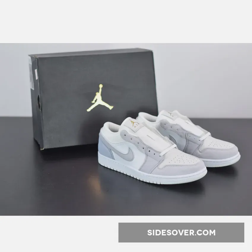 Air Jordan Sky - Air Jordan 1 Low 'Paris' White/Sky Grey-Football Grey CV3043-100