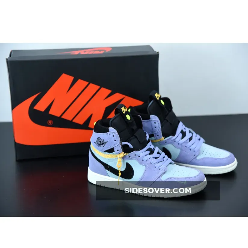 Air Jordan 1 High Switch Purple Pulse/Glacier Blue-Sail-Black | 500 jordans CW6576-500