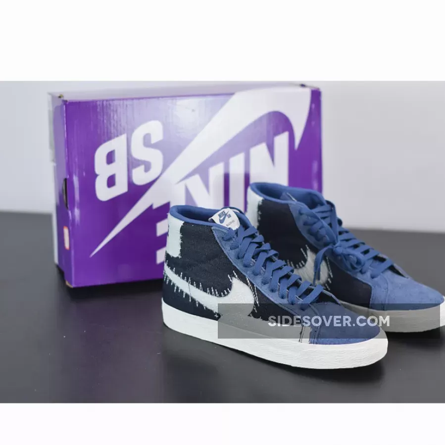 Nike SB Zoom Blazer Mid Premium Sashiko Mystic Navy CT0715-400 Restock