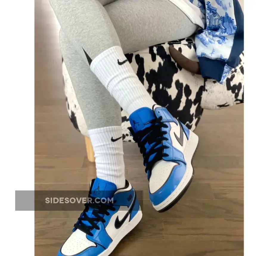 Air Jordan 1 Mid SE Signal Blue/White-Black - Online Outlet Jordan 1s DD6834-402