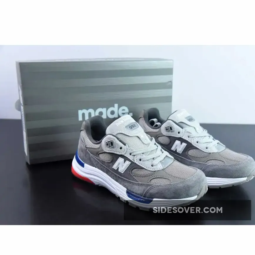 New Balance 992 Grey Blue Red M992MD