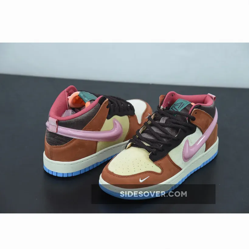 Social Status x Dunk Mid Chocolate Milk Free Lunch - dunk chocolate milk