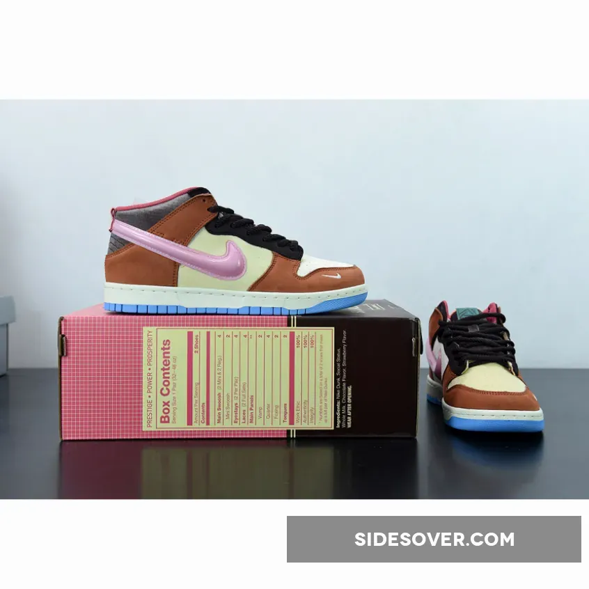 Social Status x Dunk Mid Chocolate Milk Free Lunch - dunk chocolate milk