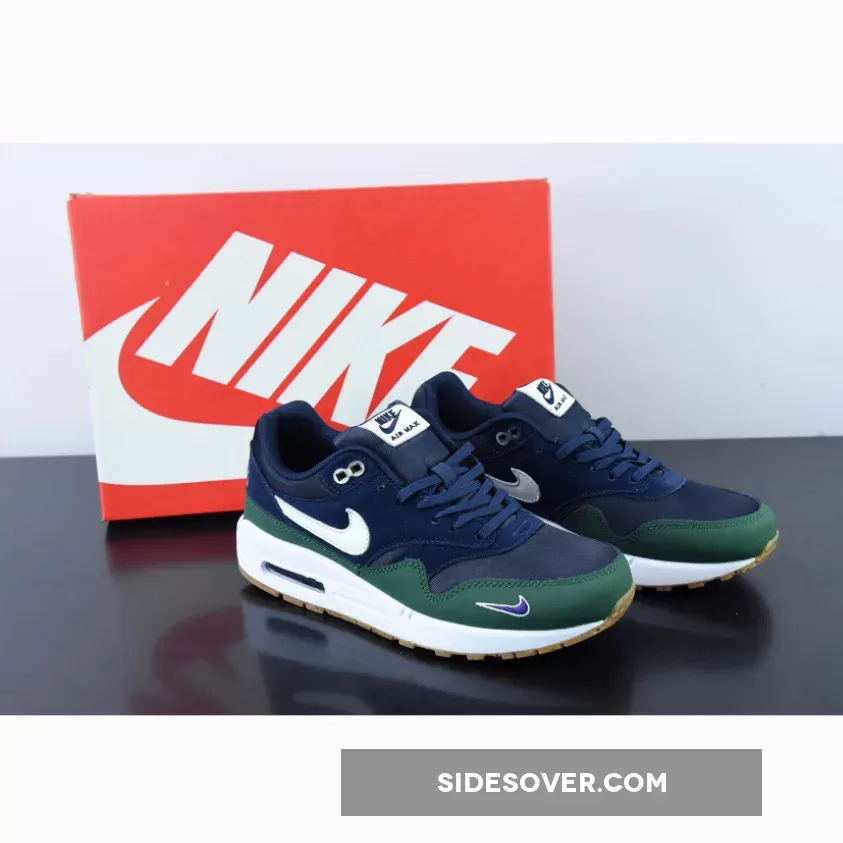 Nike Air Max 1 Obsidian/White-Midnight Navy-Gorge Green DV3887-400 / nike air max 1 gorge green