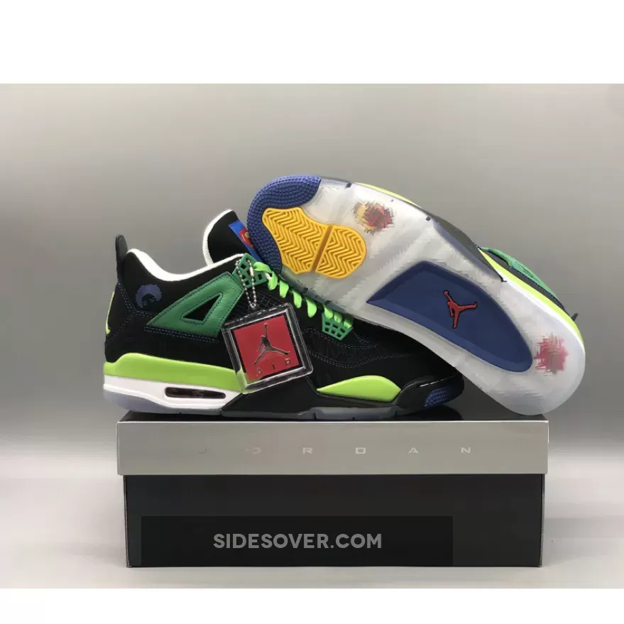 Air Jordan 4 Doernbecher Black/Old Royal-Electric Green-White 308497-015 / jordan 4 electric