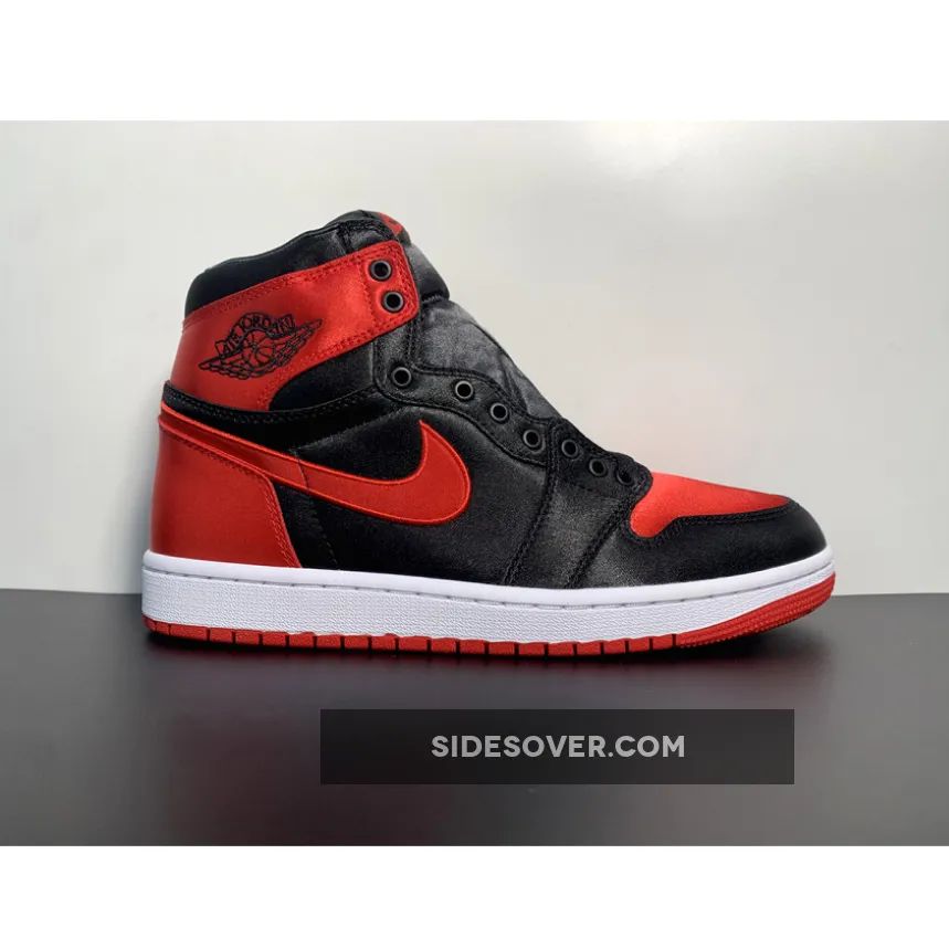 Air Jordan 1 High OG Satin Bred Black Red White