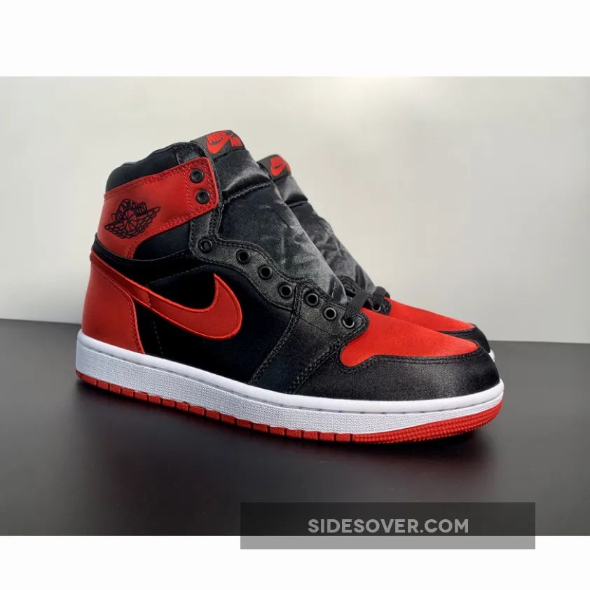 Air Jordan 1 High OG Satin Bred Black Red White Air Jordan 1 High OG Satin Bred Black Red White