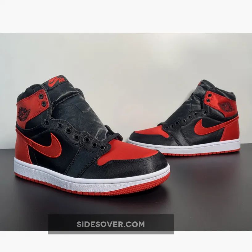 Air Jordan 1 High OG Satin Bred Black Red White Air Jordan 1 High OG Satin Bred Black Red White