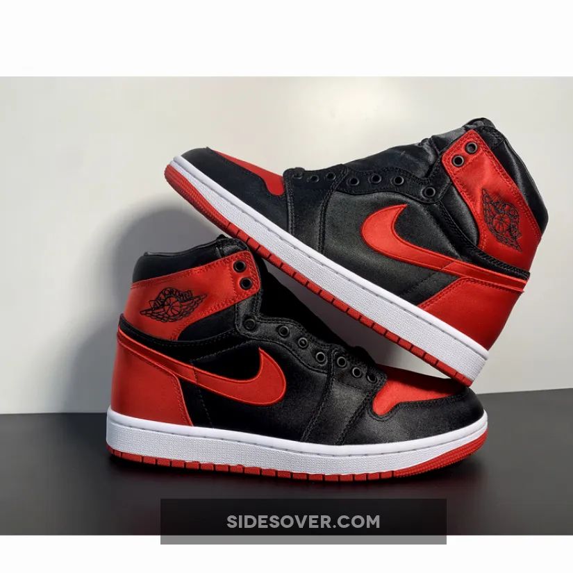Air Jordan 1 High OG Satin Bred Black Red White Air Jordan 1 High OG Satin Bred Black Red White