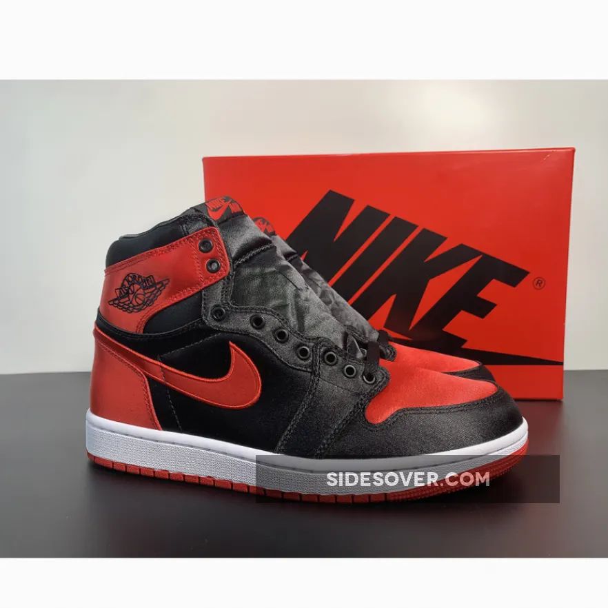 Air Jordan 1 High OG Satin Bred Black Red White Air Jordan 1 High OG Satin Bred Black Red White