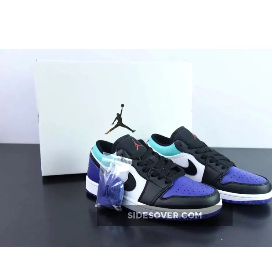Air Jordan 1 Low Black Purple Teal