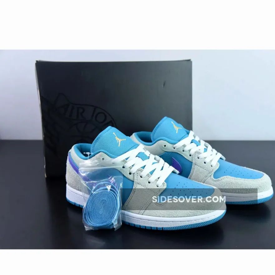 Air Jordan 1 Low Cyan / Purple