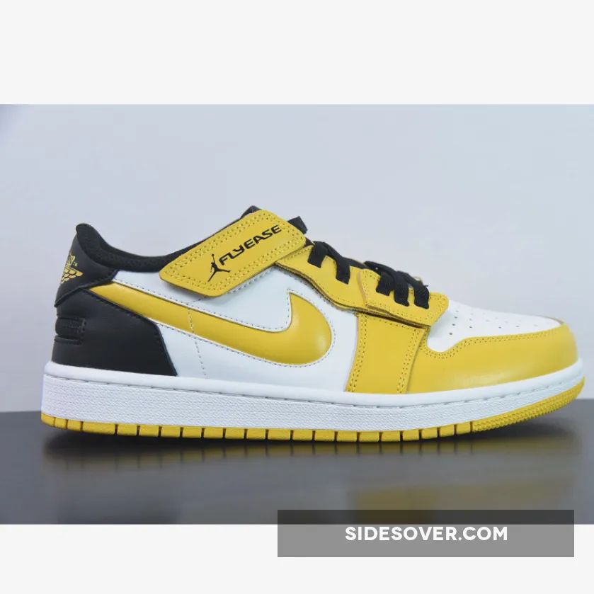 Air Jordan 1 Low FlyEase "Taxi" White/Black-University Gold Air Jordan 1 Low FlyEase "Taxi" White/Black-University Gold