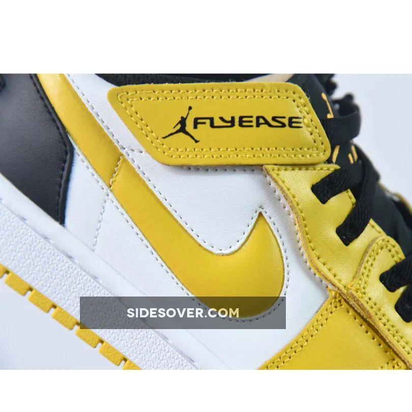 Air Jordan 1 Low FlyEase "Taxi" White/Black-University Gold Air Jordan 1 Low FlyEase "Taxi" White/Black-University Gold